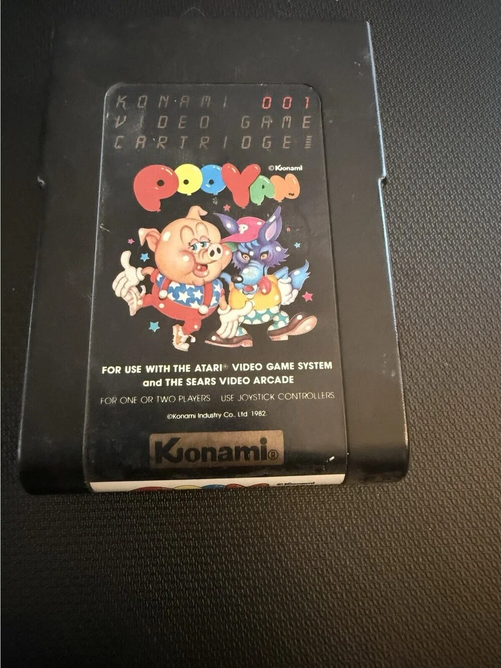 Konami Pooyan Game Cartridge for Atari 2600 Video Game System, 1982 Release